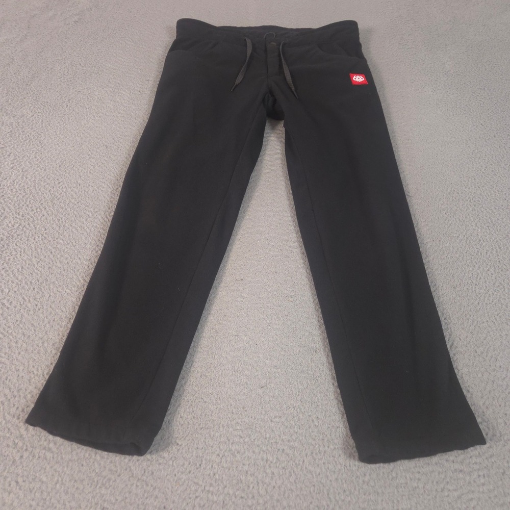 686 Pants Mens S Black SMARTY 3-in-1 Cargo Fleece Liner Straight Leg Snowboard
